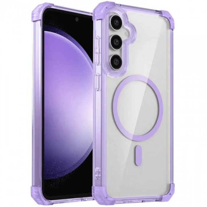 Nature Magnetic Прозрачный противоударный чехол с поддержкой MagSafe для Samsung Galaxy S23 FE