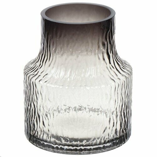 Настольная стеклянная ваза Y6-6368 20 см графит современная 1935₽