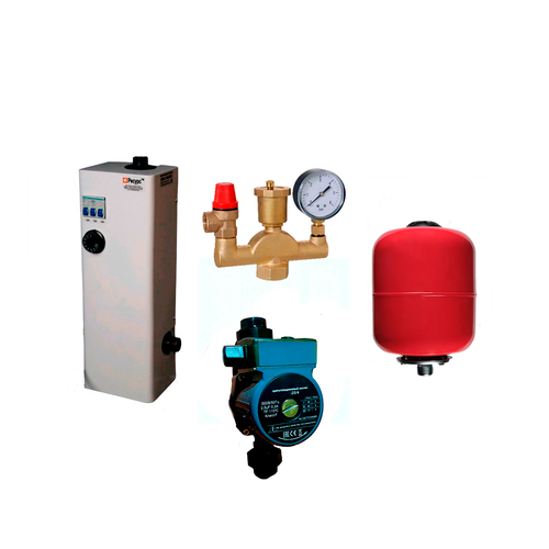 Электрический котел Ресурс ЭВПМ 3 кВт А насос 254 Группа безопасности Бак 8 литров 13985₽