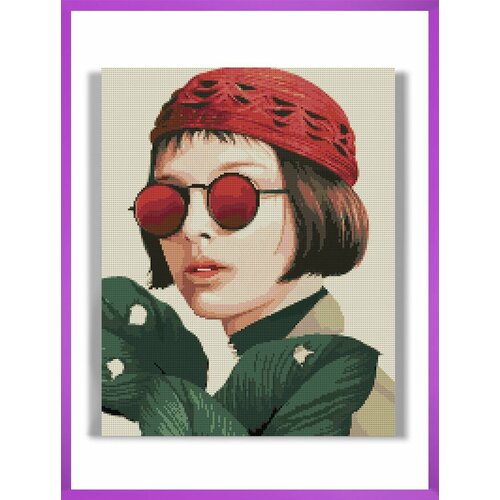 Алмазная мозаика на подрамнике - вышивка Матильда Леон 40 х 50 см