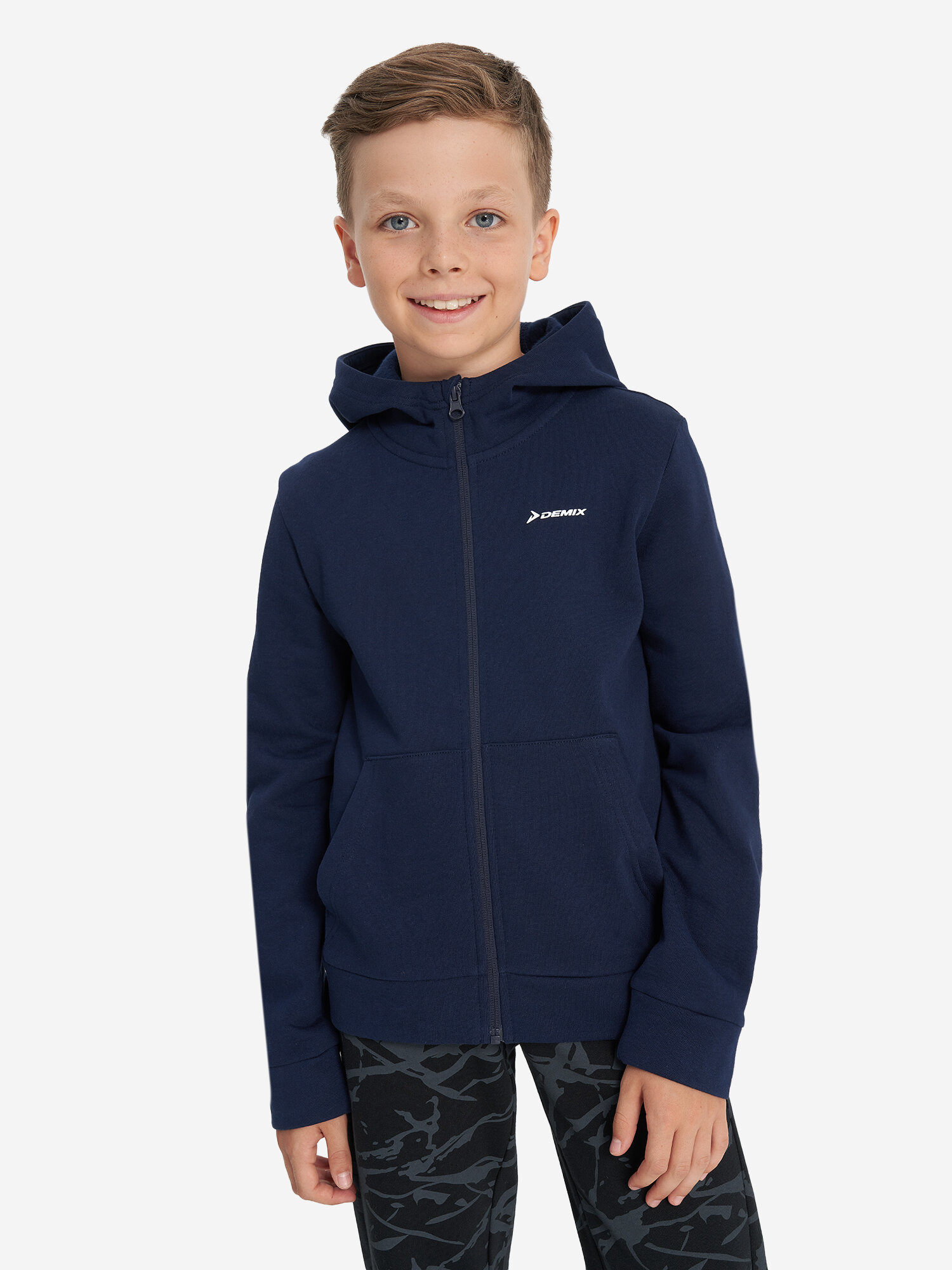 Толстовка Demix, размер 122-128, темно-синий — фото 1
