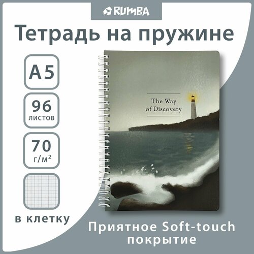 Тетрадь в клетку А5 96 листов 