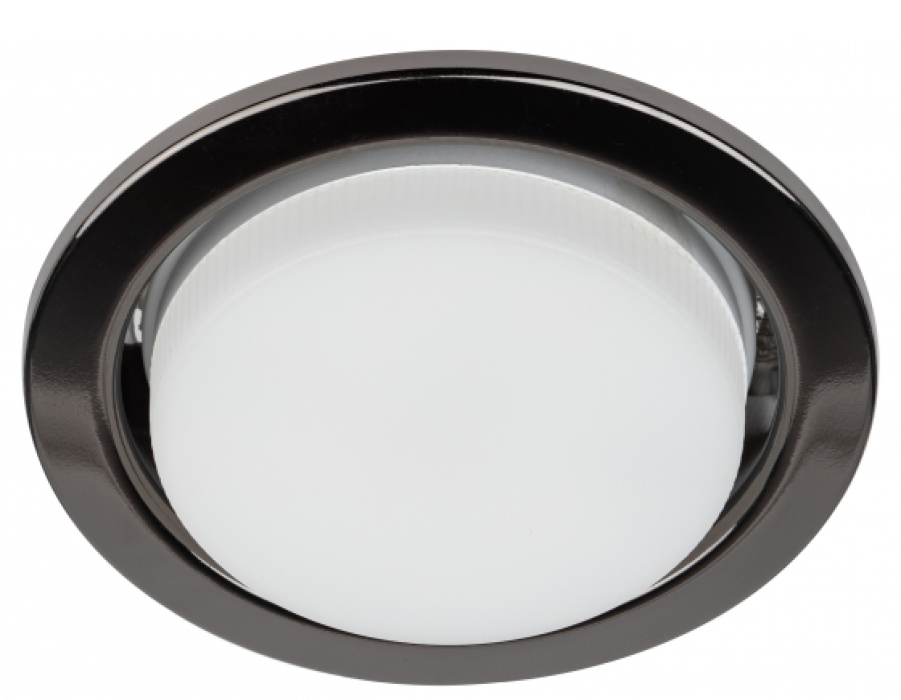 Светильник встраиваемый светодиодный точечный ЭРА KL35 6BK/1(к) под лампу Gx53 13Вт 220В размер 106x38мм черный металл Б0048961 / потолочное освещение