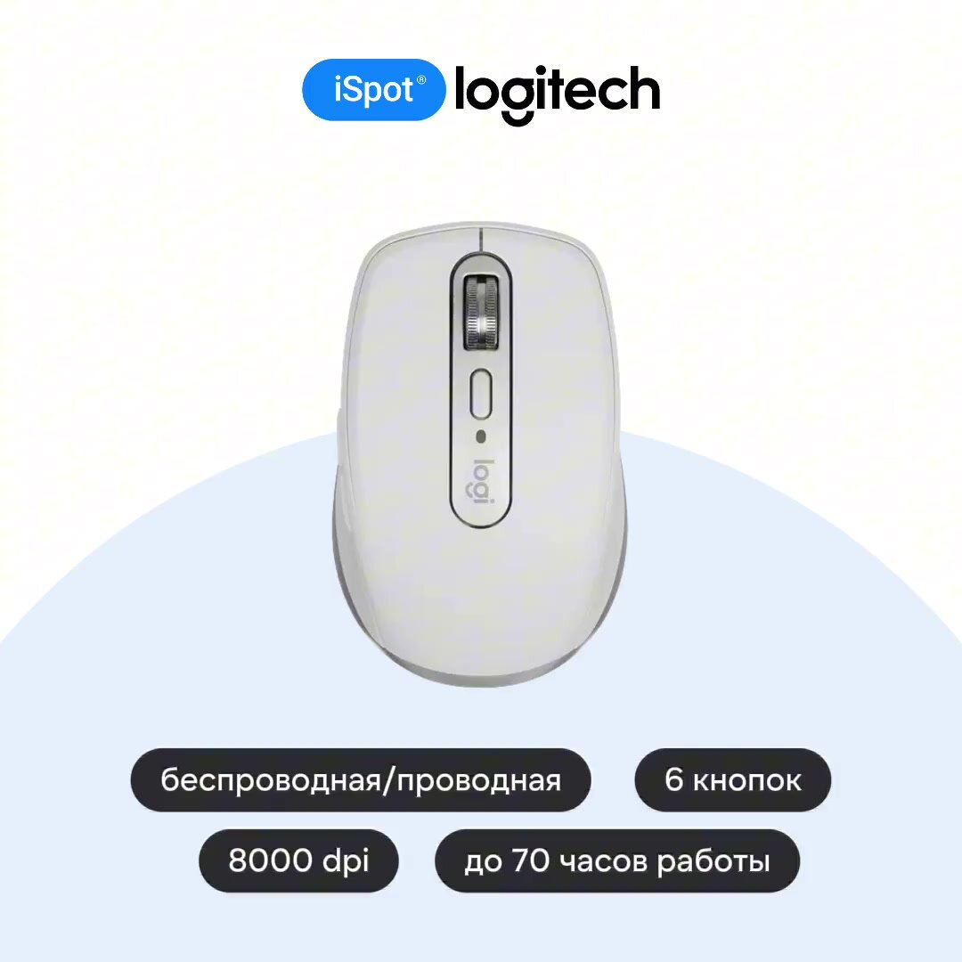 Мышь Logitech MX Anywhere 3S, серый — фото 1