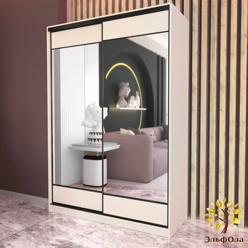 Шкаф-купе ЭльфОла Лофт 100х45х220 см, слон. кость