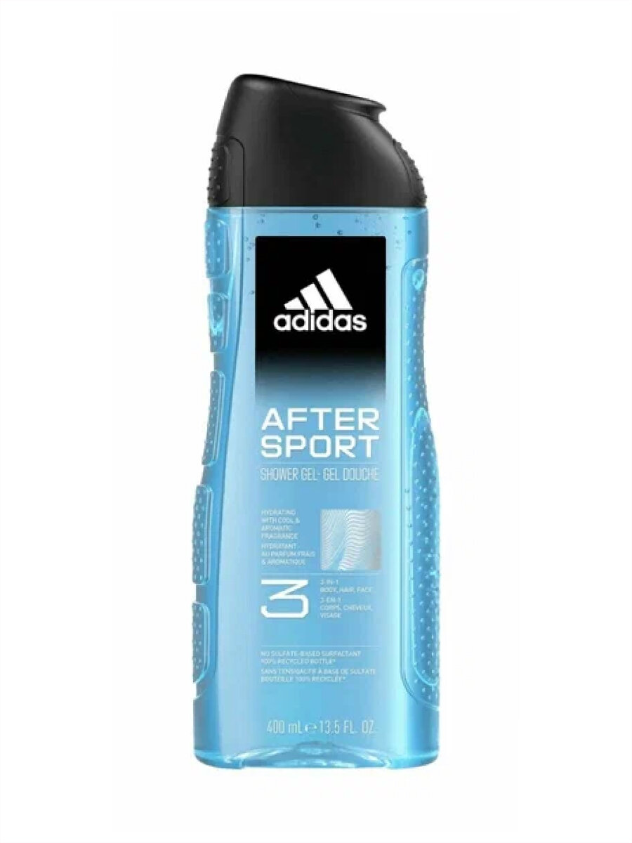 Гель для душа Adidas After Sport 3 в 1 400 мл — фото 1