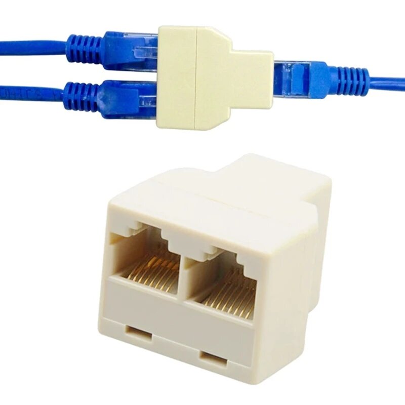 ReadStar 1 шт. 1-2 способа RJ45 Ethernet LAN сетевой разветвитель двойной адаптер порты соединительный разъем удлинитель адаптера, RJ45 Splitter