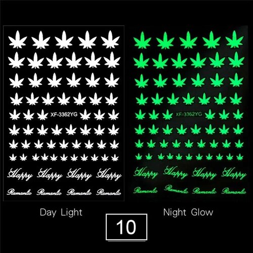 Светящиеся наклейки для ногтей бабочка 10 110₽