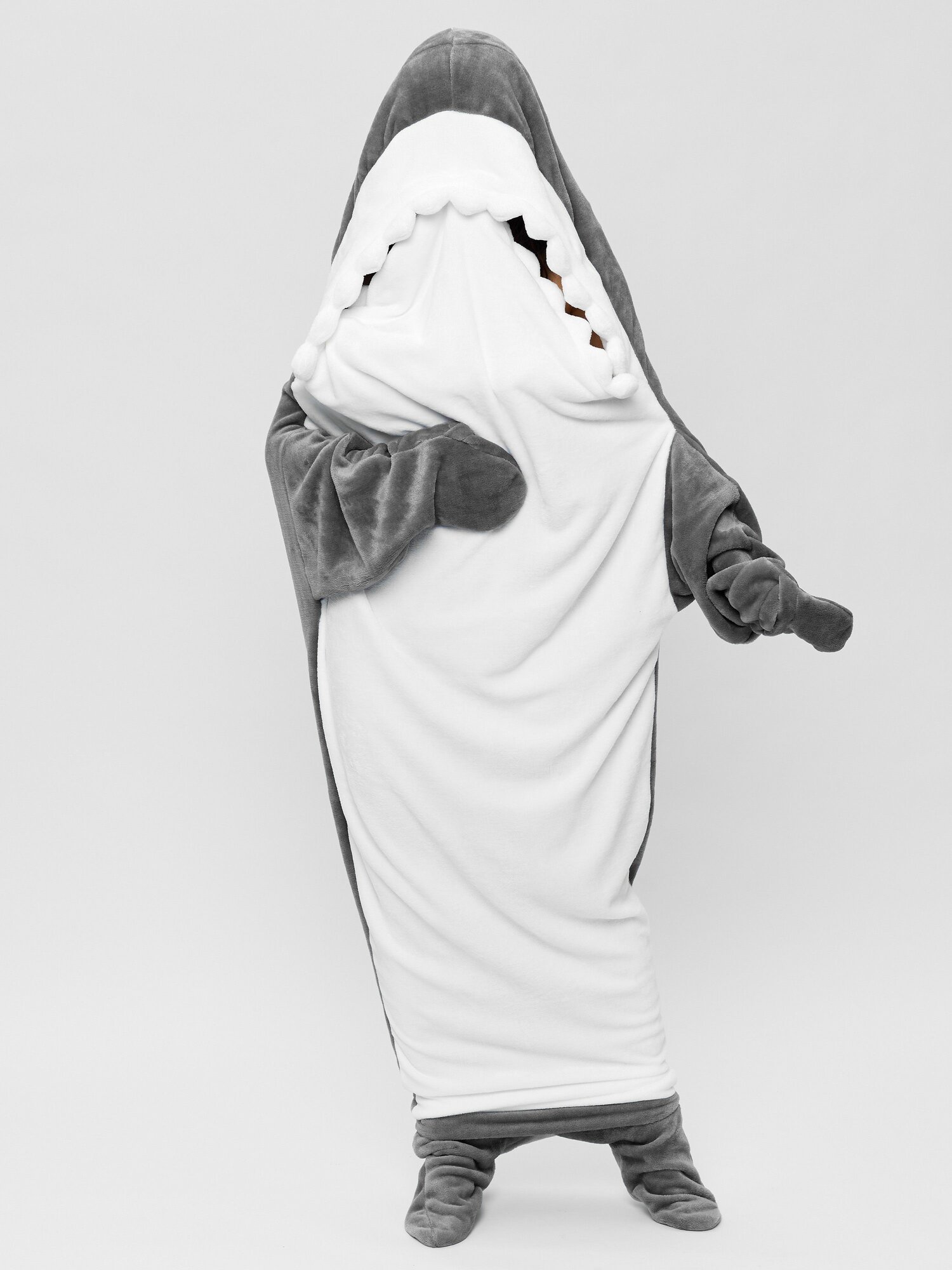 Кигуруми  размер L серый белый