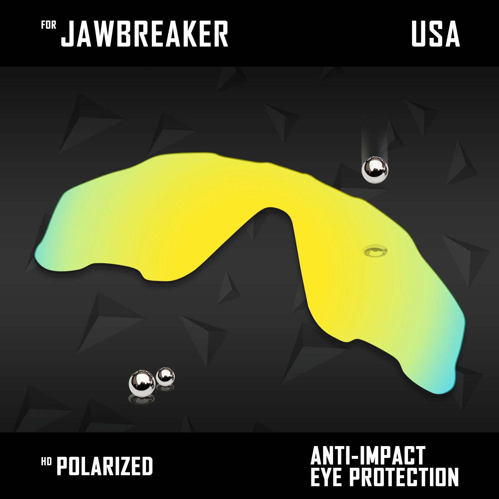 Изображение Линзы OOWLIT для Oakley Jawbreaker, Black-Ice Blue, Темно-синий, Мужской