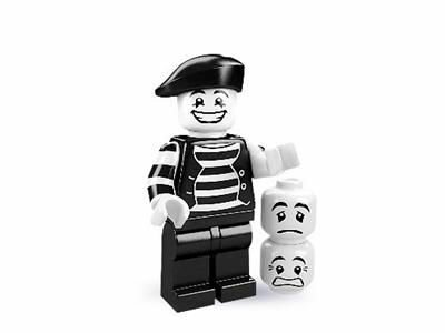 Минифигурка LEGO Minifigures 8684 Series 2 Mime col02-9