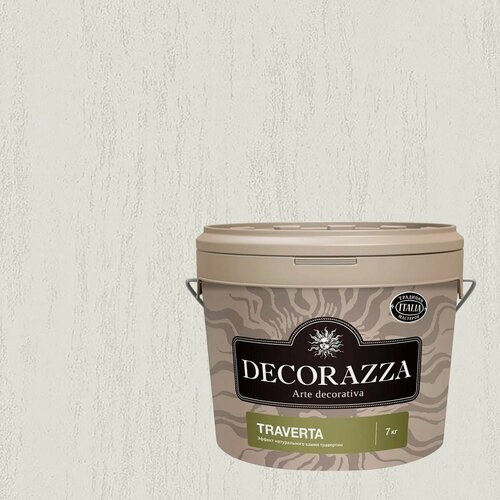 Изображение товара Декоративная штукатурка с эффектом натурального камня травертина Decorazza Traverta (7кг) TR 001