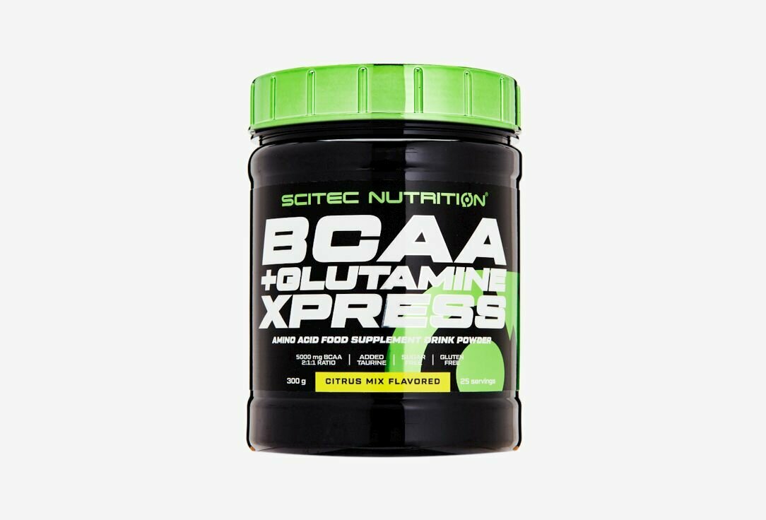 Аминокислоты SCITEC NUTRITION BCAA+Glutamine Xpress Цитрусовый микс в порошке 300 г