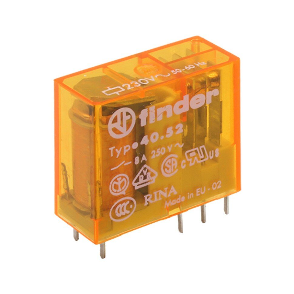 Finder 40 52 8 230 0000 Реле 2CO 8А 230V AC