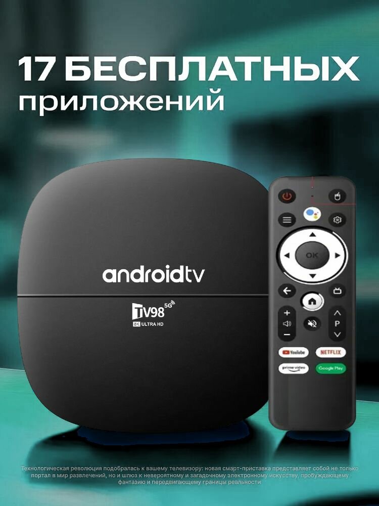 Смарт ТВ приставка для цифрового ТВ Mediaroom, Андроид 13, 1Гб +8 Гб