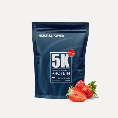Изображение товара Пятикомпонентный протеин Natural Power 500 гр Клубника, Австрия