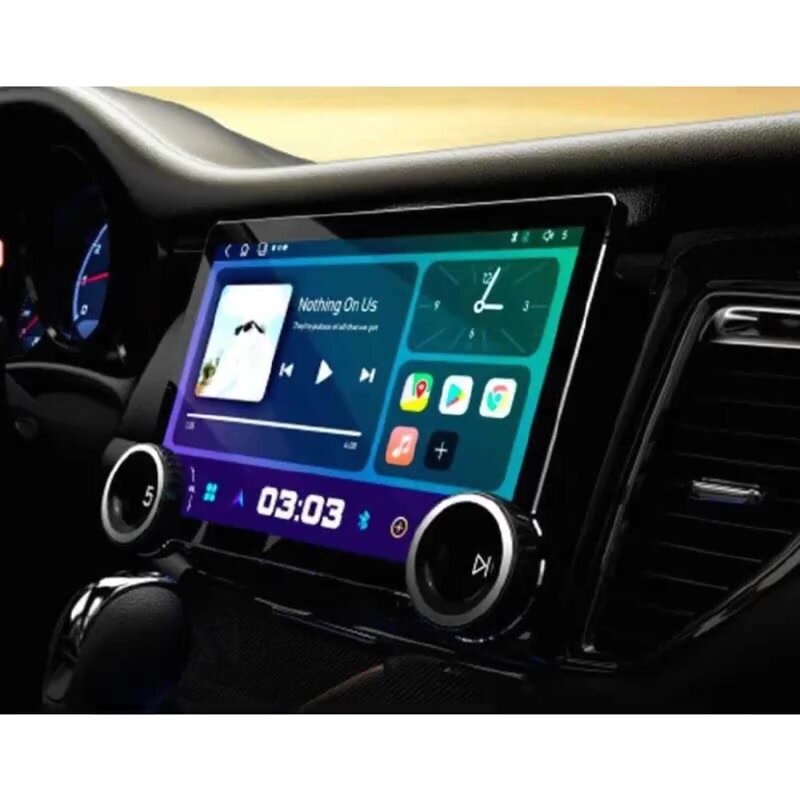 Автомагнитола с большими крутилками 2DIN 4/64GB Sim Карта QLED экран 10 дюймов DSP 8 Ядерный процессор Кулер охлаждения RDS Android Auto CarPlay FM Bluetooth GPS Wi-Fi USB Посадочное место 9 дюймов — фото 1