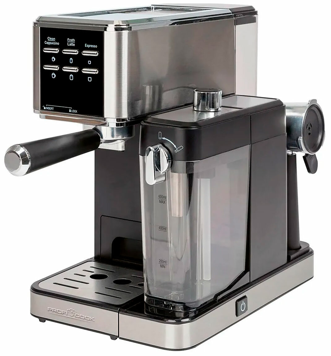 Кофеварка Profi Cook PC-ES-KA 1266, мощность 1350 Вт, 20 Бар