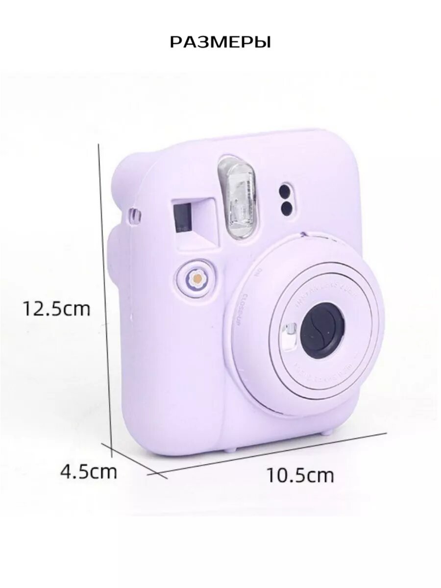 Instax mini 12 чехол силиконовый розовый — фото 1