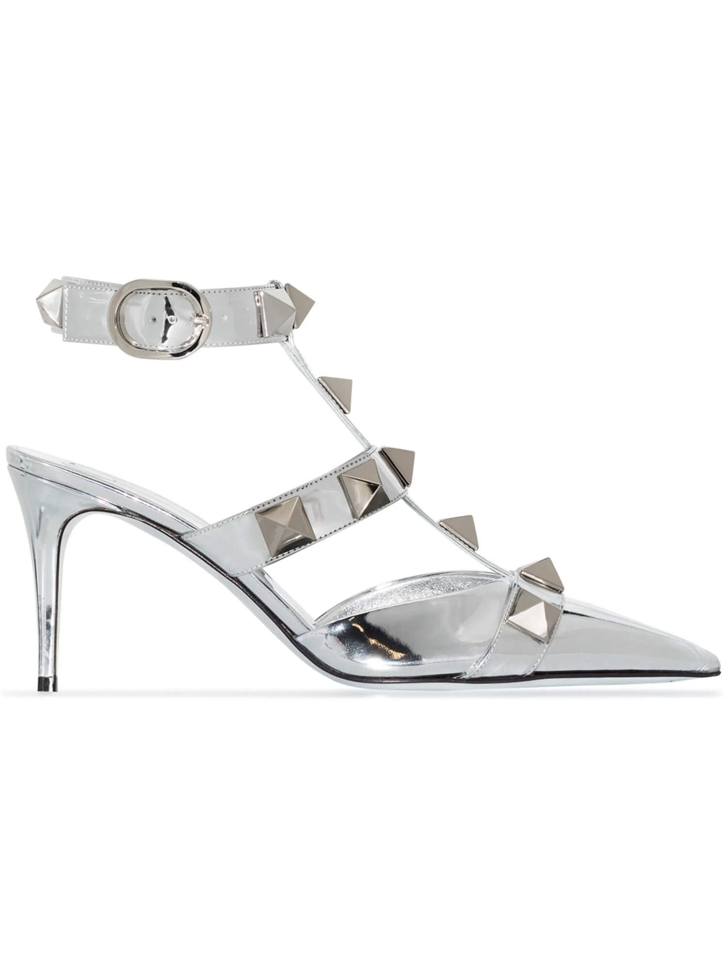 Туфли Valentino Roman Stud 80, размер 37, серебристый