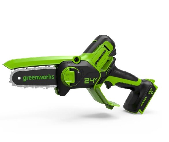 Пила цепная аккумуляторная GREENWORKS G24MCS10K2 мини