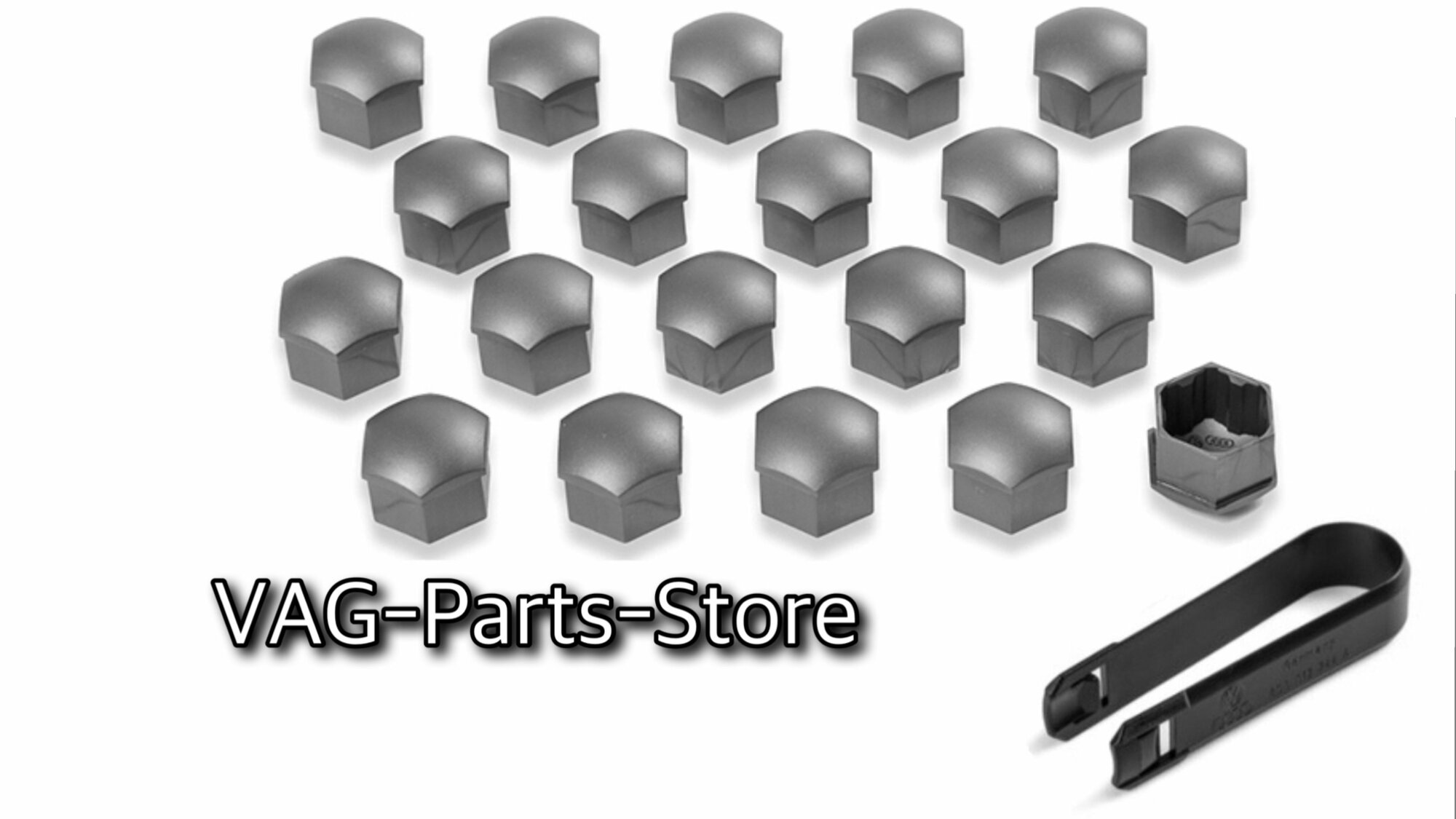 Колпачки болтов дисков SKODA (графит) 17mm ( 20шт)
