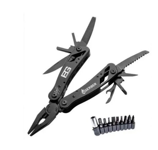 Мультитул тактический Gerber 22в1 с чехлом и насадками закаленная сталь