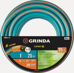 Изображение товара GRINDA EXPERT 5, 1 25 м, 25 атм, пятислойный, текстильное армирование, поливочный шланг, PROLine (429007-1-25)
