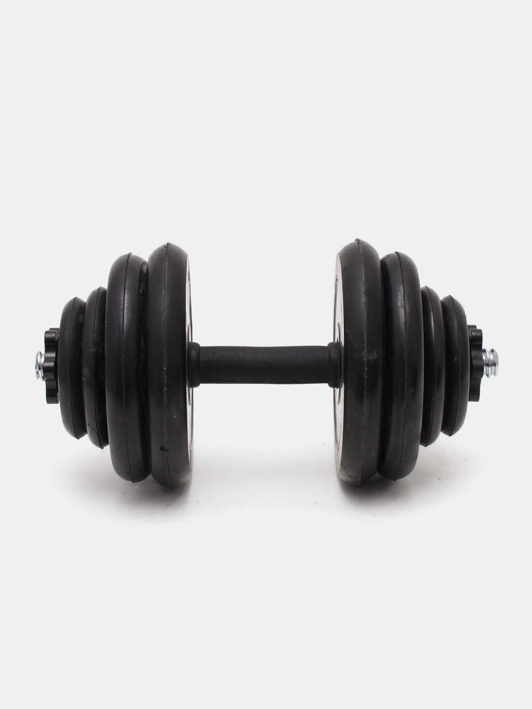 Набор гантелей General Fitness, 10кг, разборные, обрезиненные, с грифом — фото 1