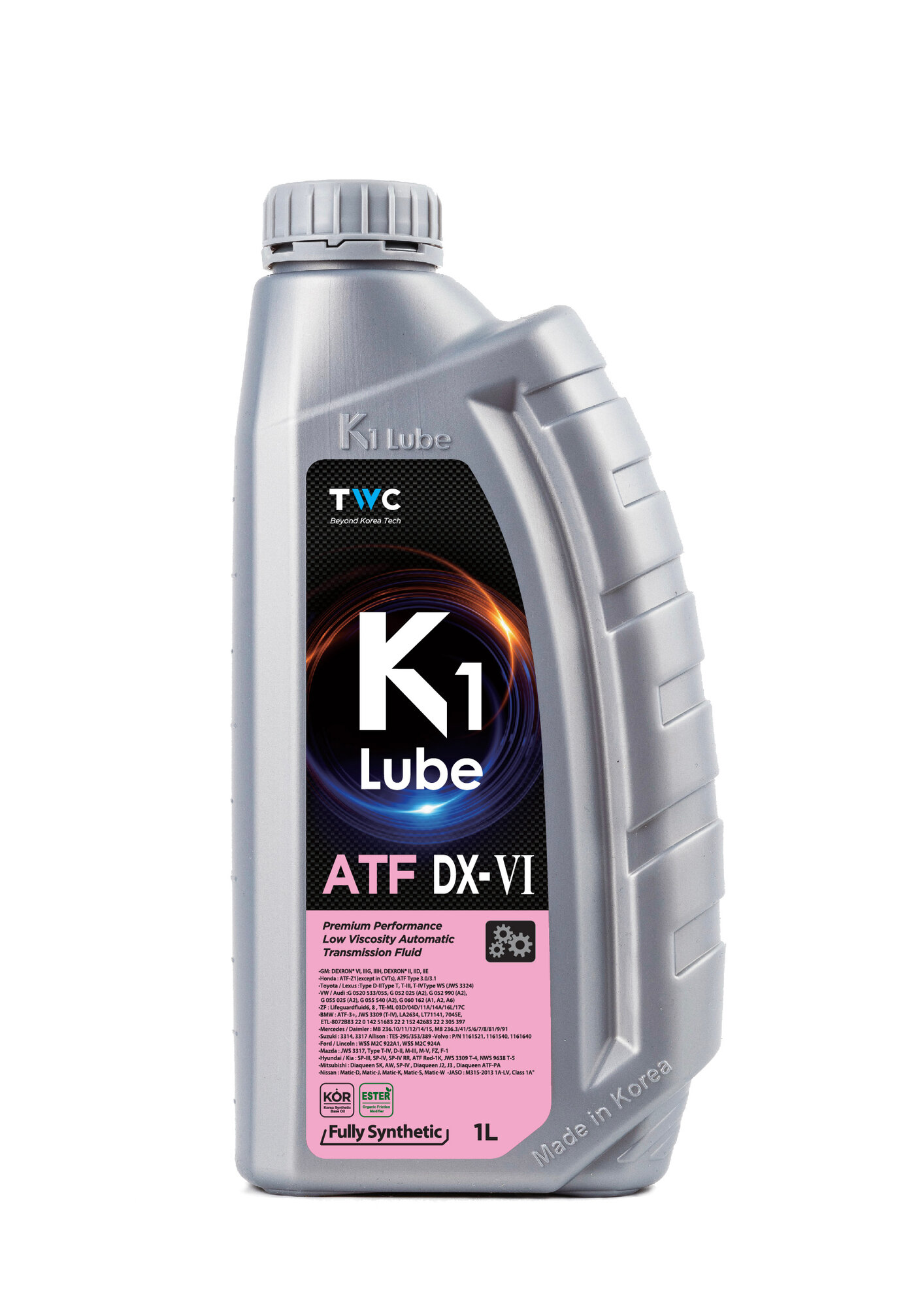 Масло трансмиссионные K1 Lube ATF DX-VI канистра 1 литр, DEXRON-VI