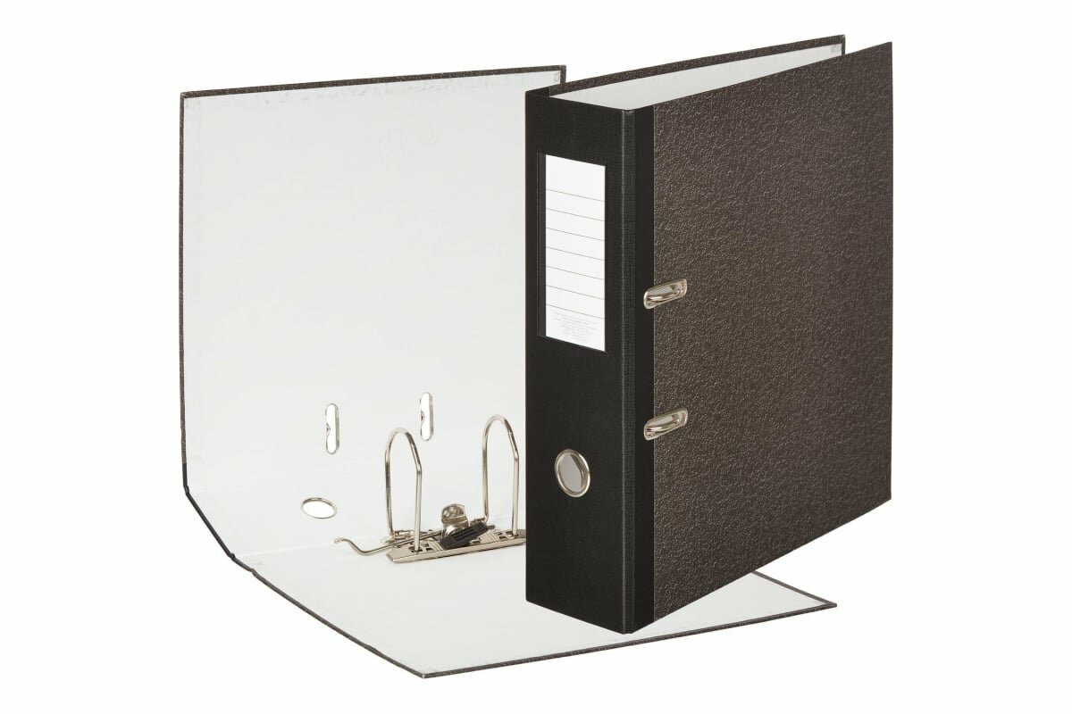 Attache Папка-регистратор 90 мм мрамор с корешком бумвинил и карманом 1395078