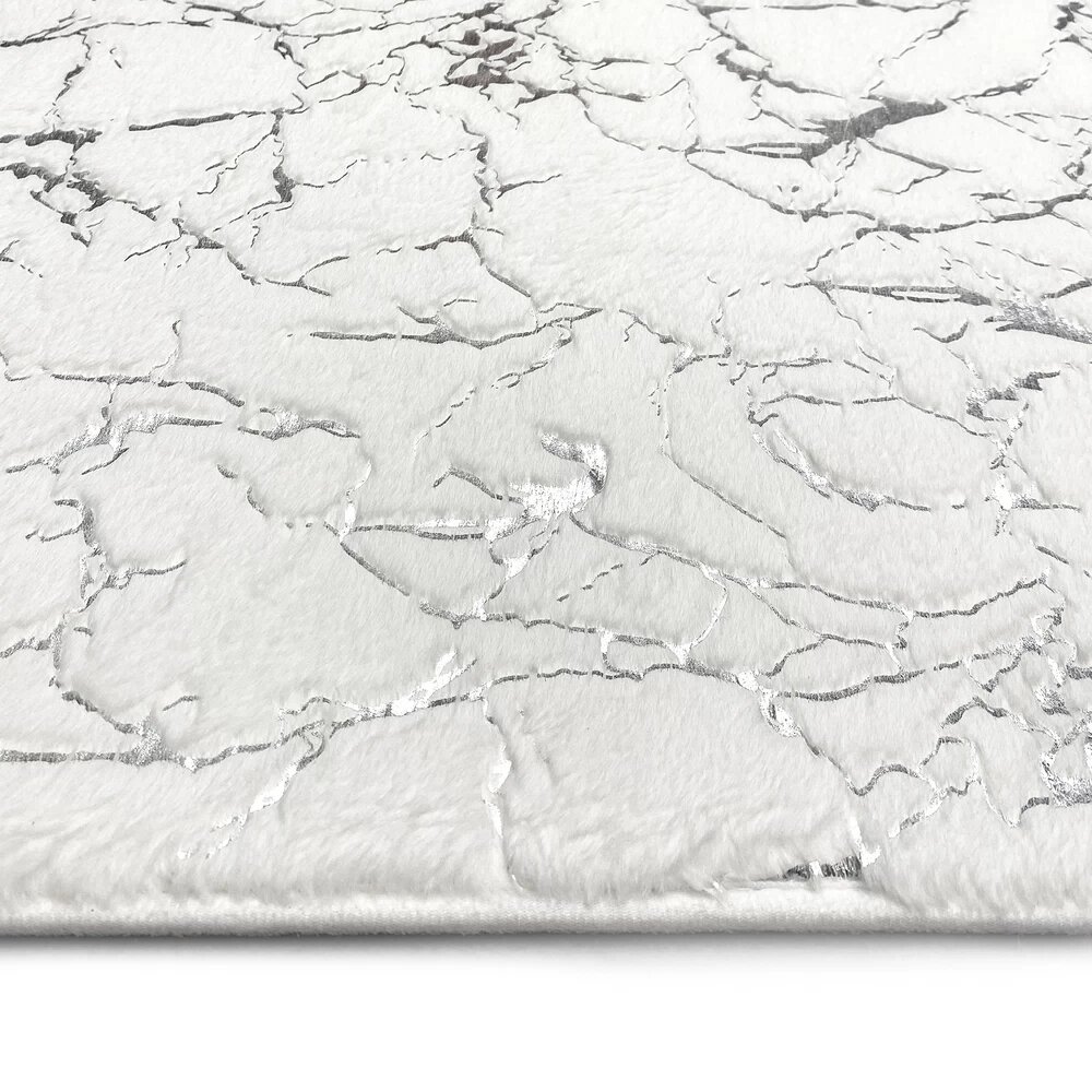 Коврик для ванной белый 80х50 см Fora Marble (FOR-HAP-50-80-MBW) — фото 1