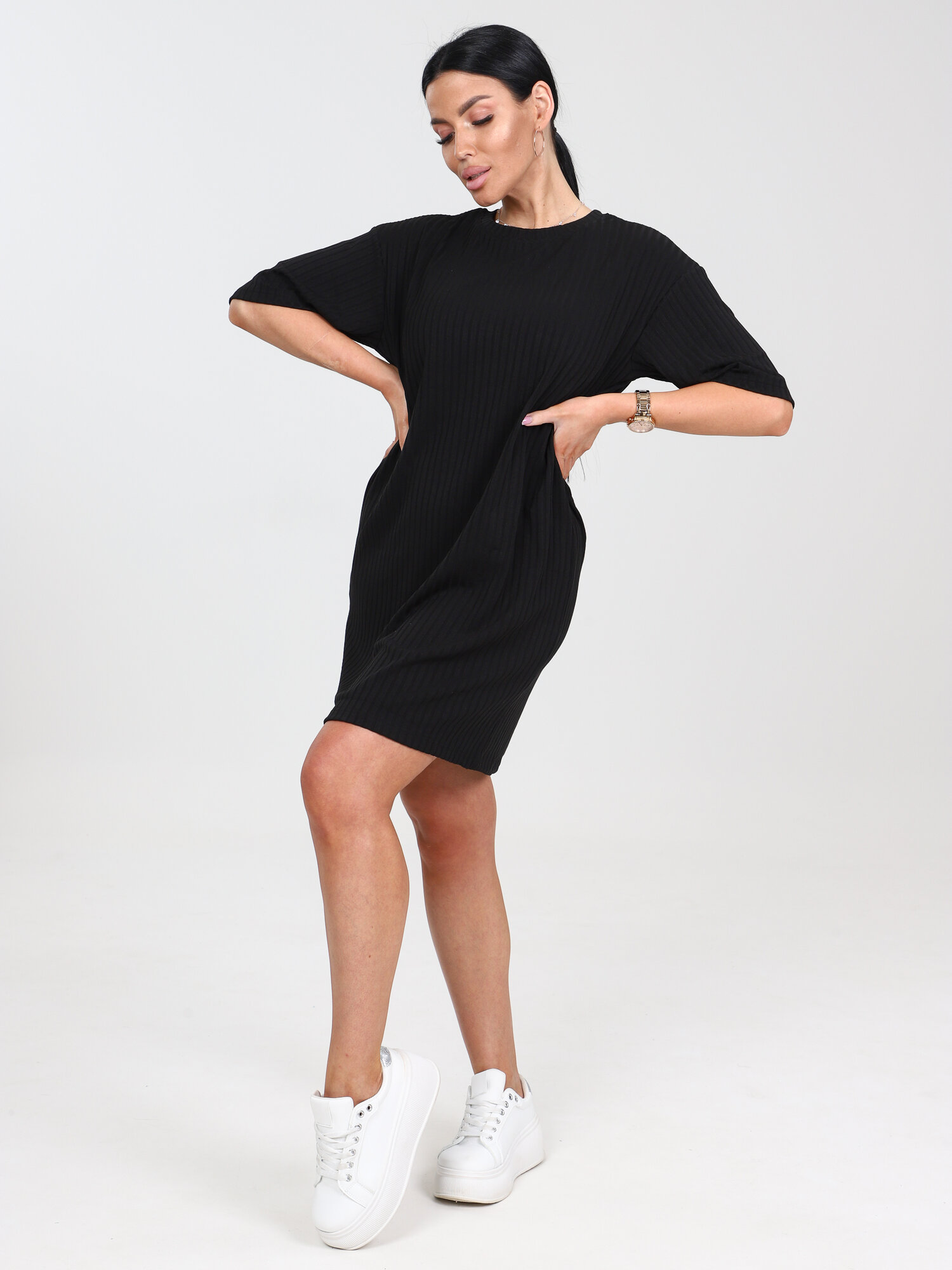 Платье , размер 54, черный — фото 1