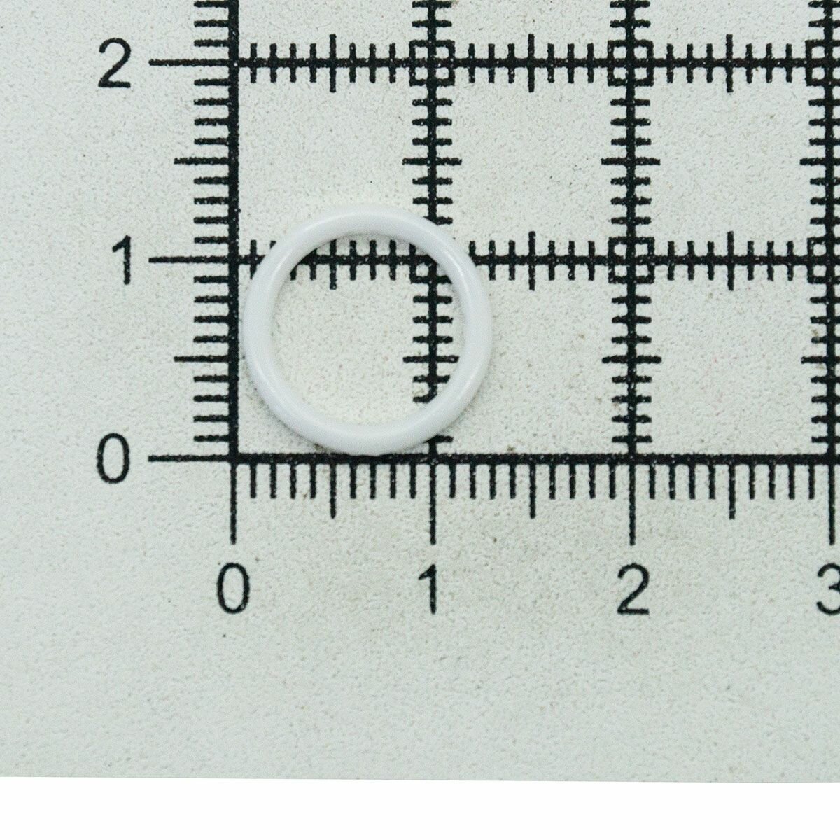 Кольца для бретелей 10 мм, 100 шт, белые, для шитья, Айрис (пластик) — фото 1