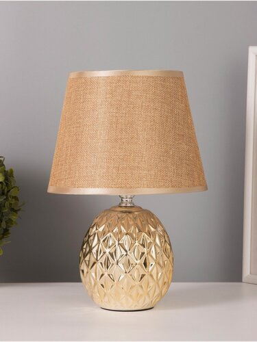 Изображение товара Лампа настольная RISALUX «Клео», 40 Вт, Е14, золото, 19×19×27 см