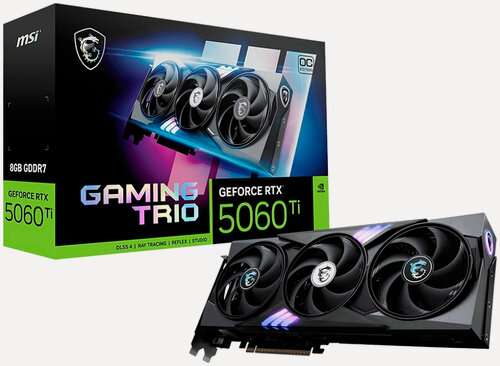 Изображение товара Видеокарта MSI GeForce RTX 5060 Ti 8G GAMING TRIO OC