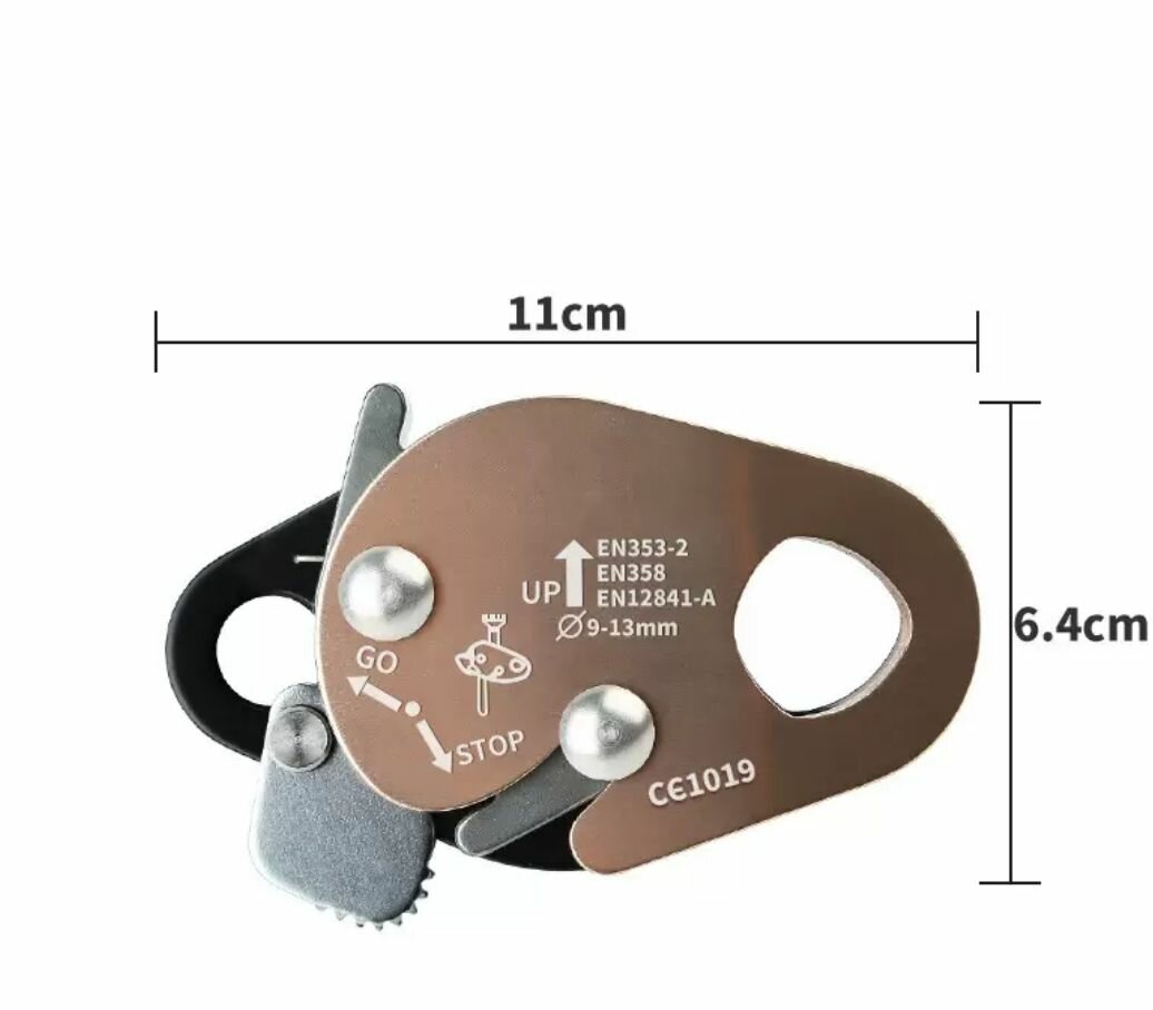 Зажим Альпинистский для Туризма и Альпинизма. Светло-коричневый