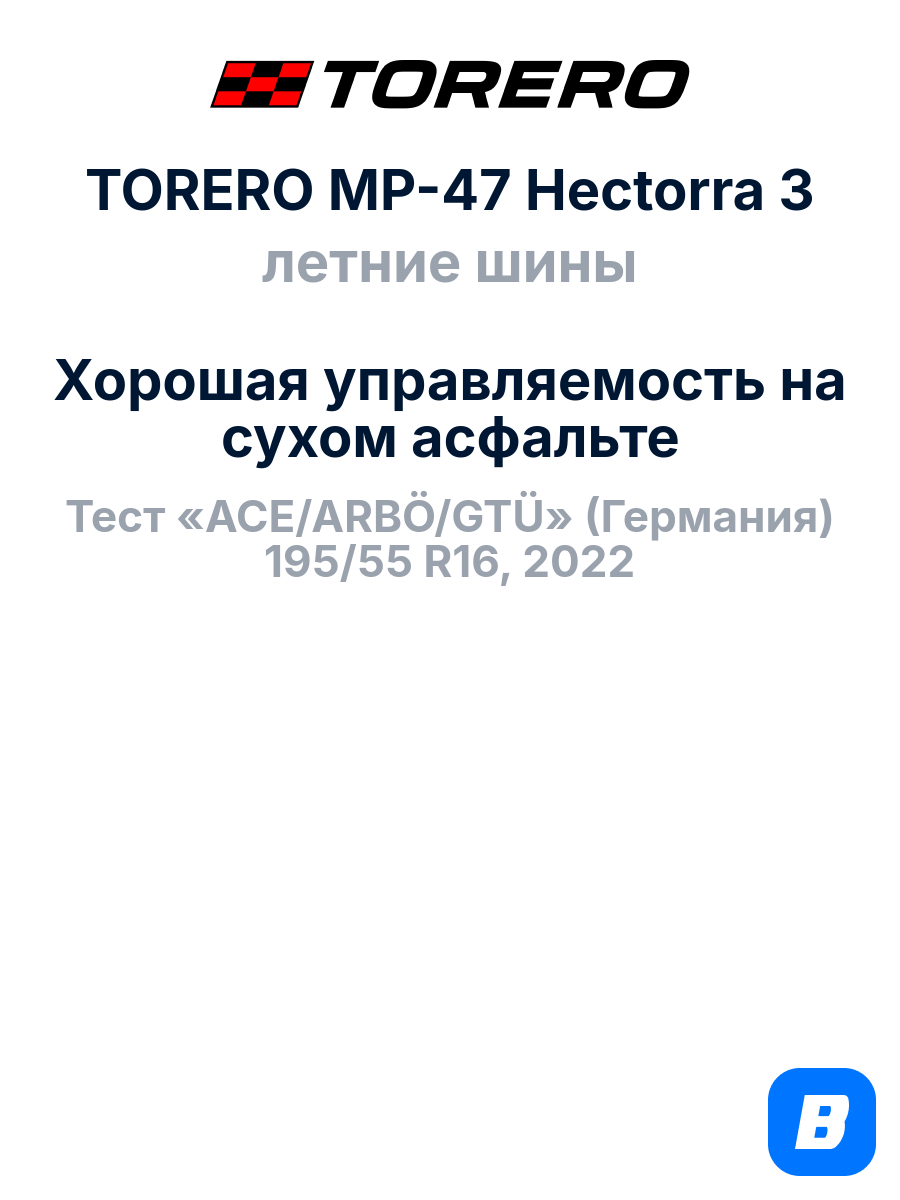 Летние шины TORERO MP-47 Hectorra 3 185/65R15 88T — фото 1