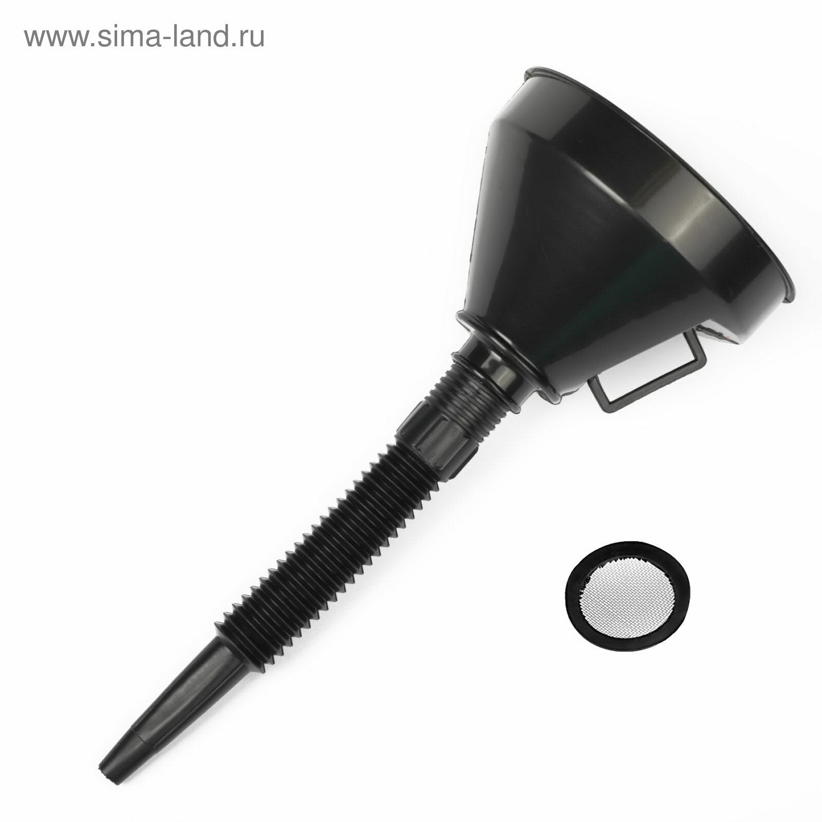 Воронка для ГСМ с сеткой усиленная диаметр 145 мм высота 360 мм съемный гибкий носик