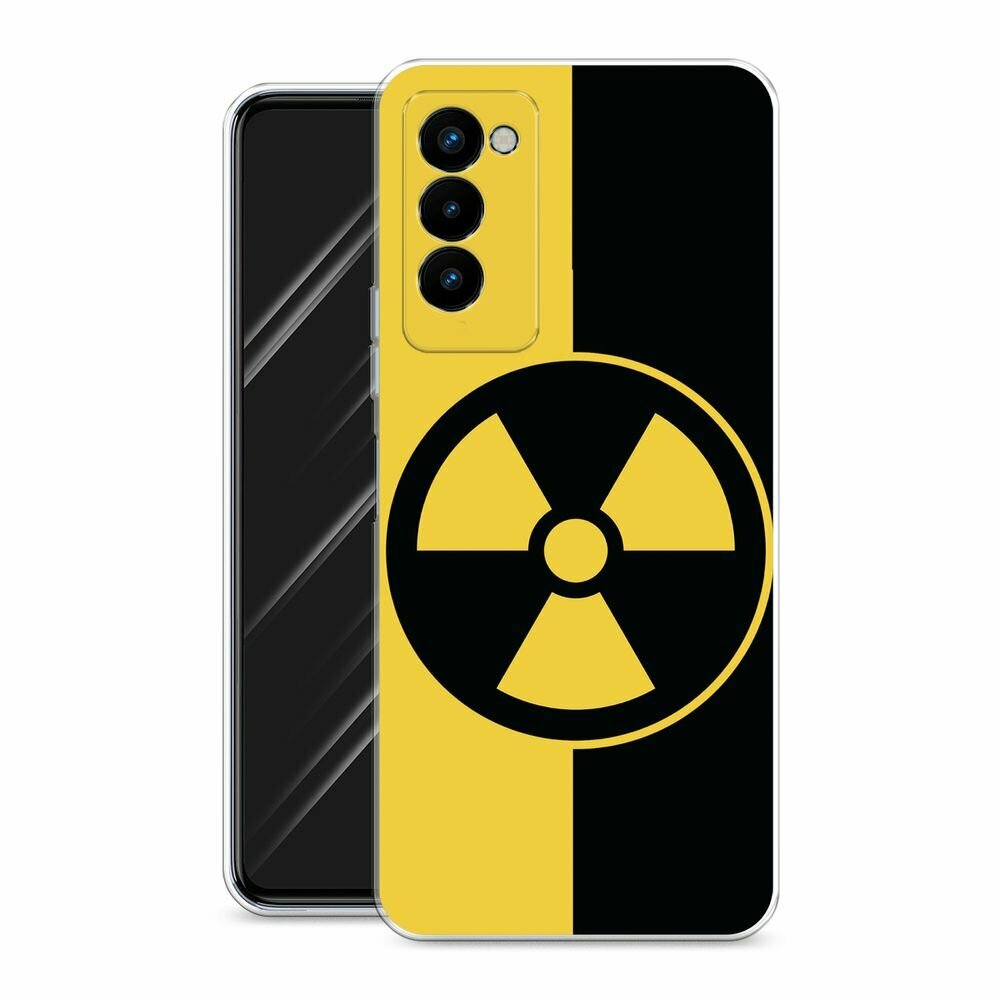 Чехол на Tecno Camon 18P / Техно Камон 18Р с принтом "Эмблема черно-желтая" — фото 1