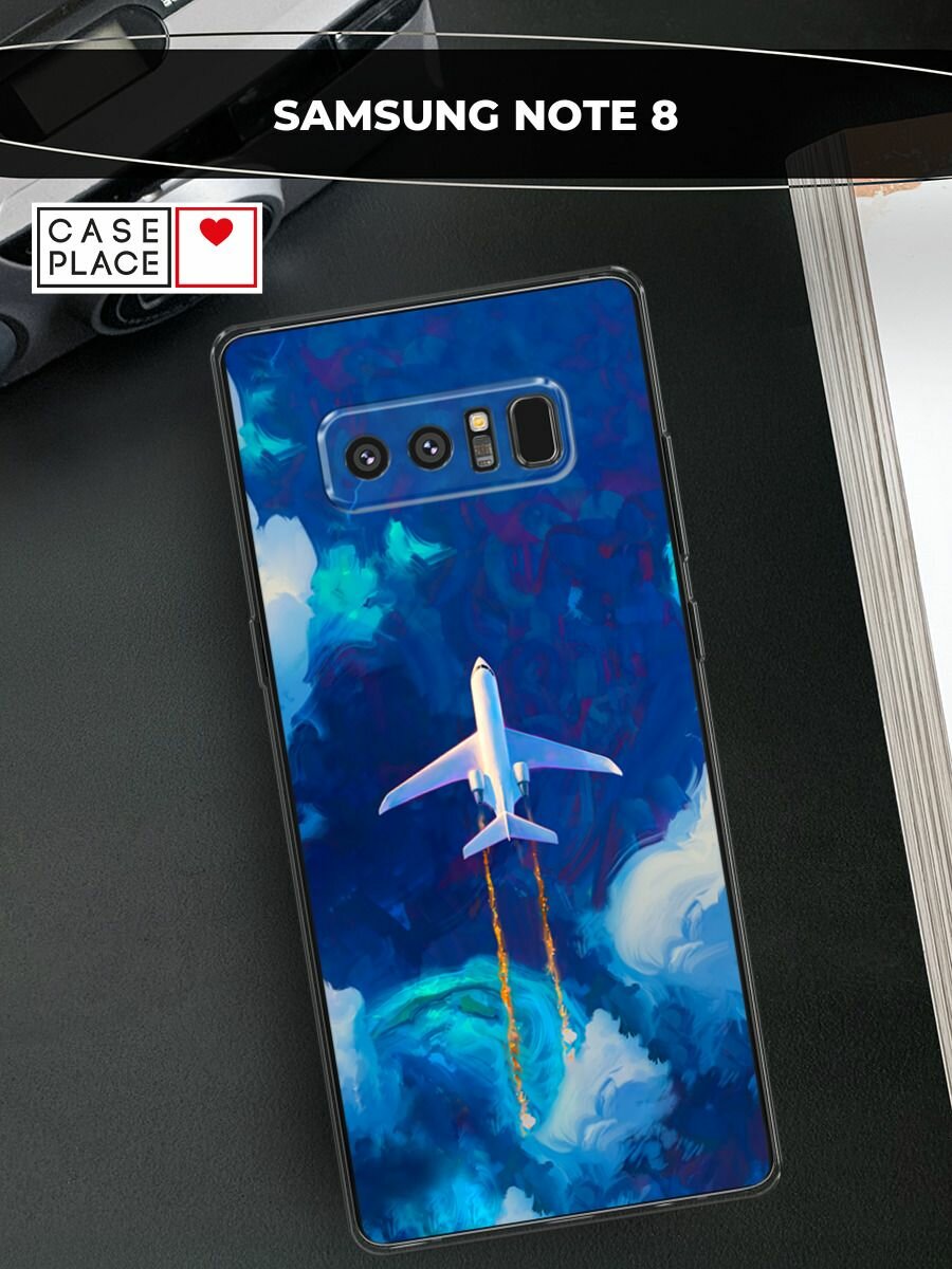Чехол на Samsung Galaxy Note 8 / Самсунг Галакси Нот 8 с принтом "Самолет картина"