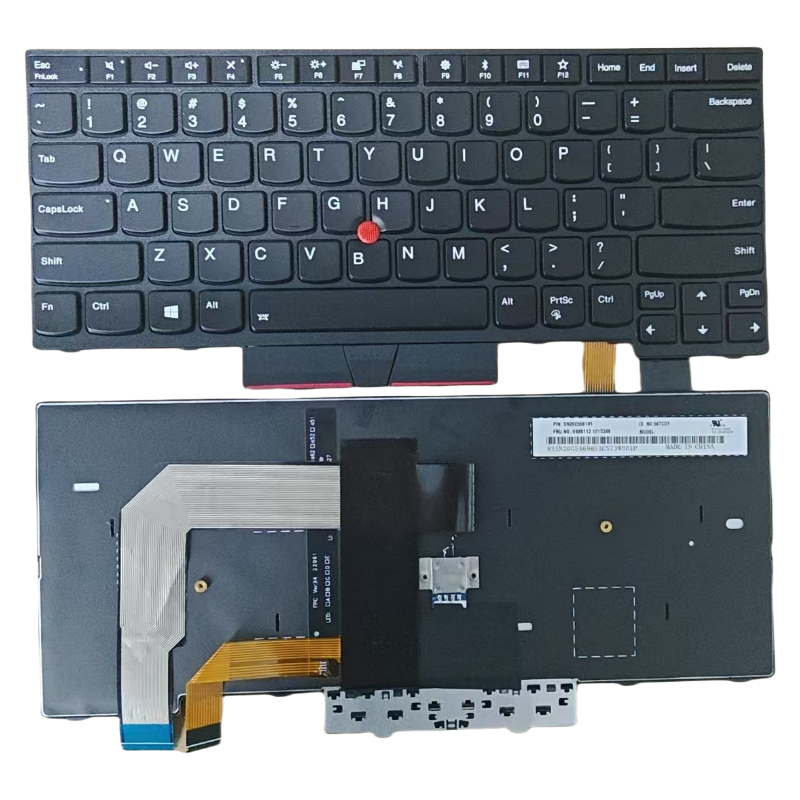 Подходит для клавиатуры ноутбука Lenovo Thinkpad A480 A485 T480 T470 A475 Черный с опорой и подсветкой