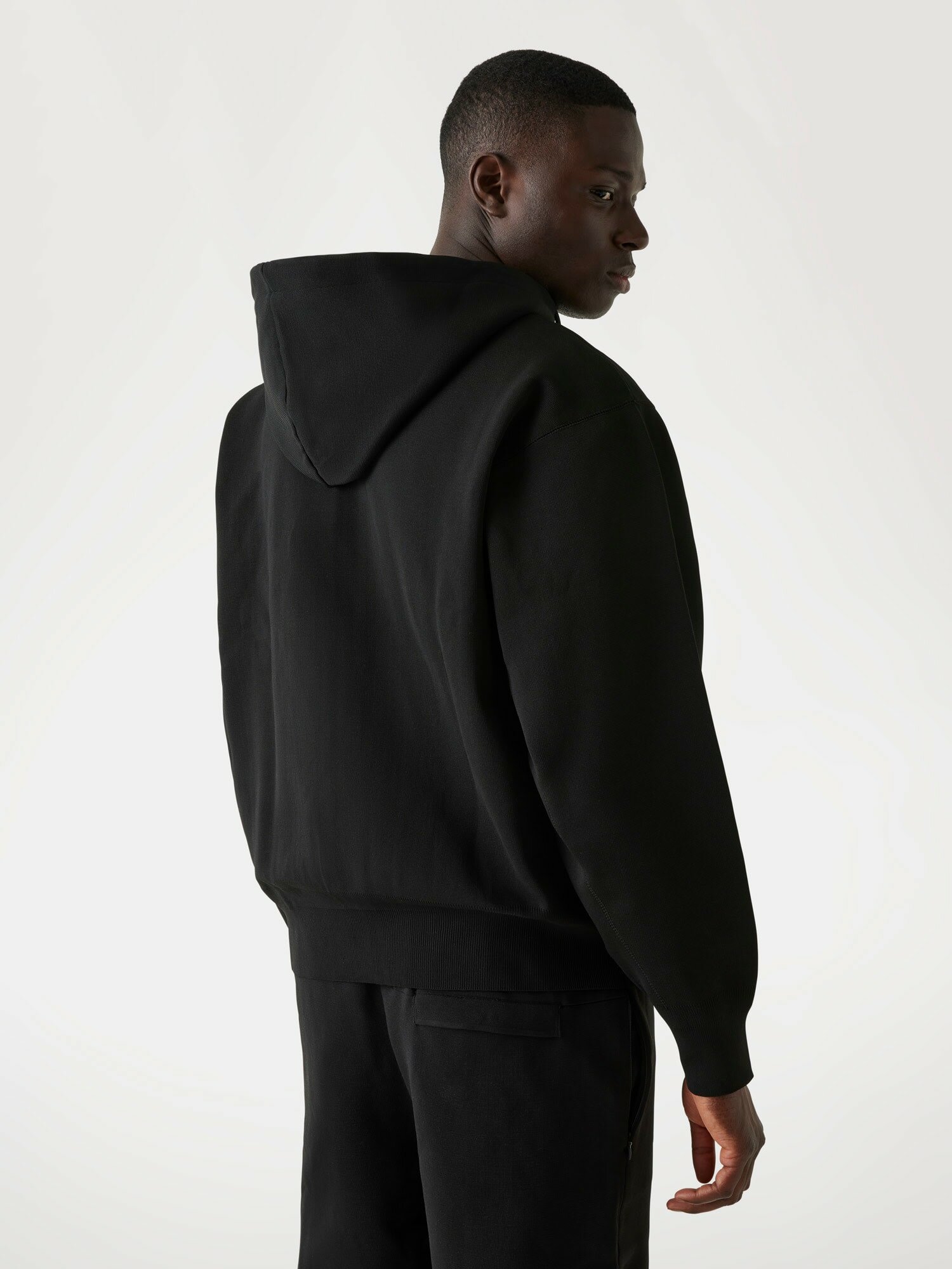 Толстовка GUESS SAVERIO ZIP HOODED SWEATSHIRT, размер M, , черный — фото 1