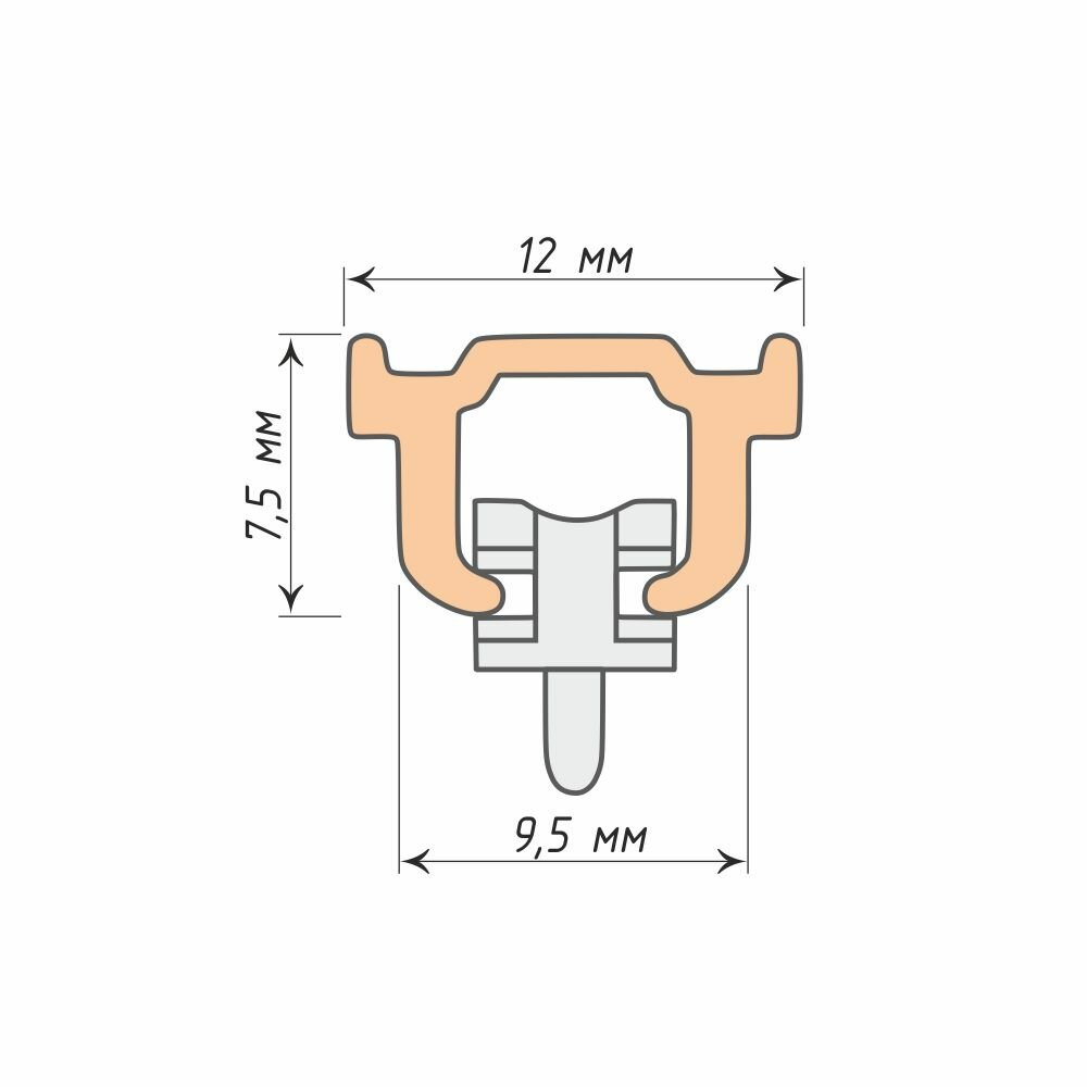Профильный карниз для штор Римини Черный 100см — фото 1