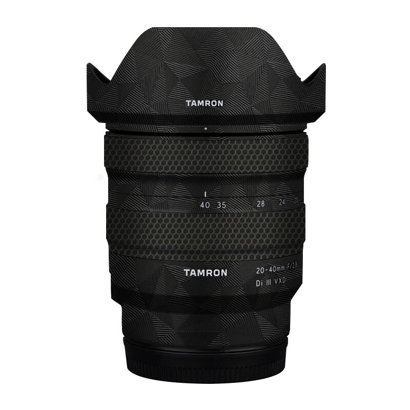 Защитная пленка для объектива Tamron 20-40mm F2.8 на Sony, с 3M клеем, черная с узором 'Северный треугольник'