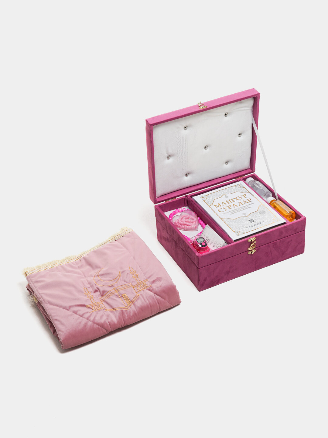 Религиозный набор для молитвы, книга, четки, в подарочной упаковке - Розовый