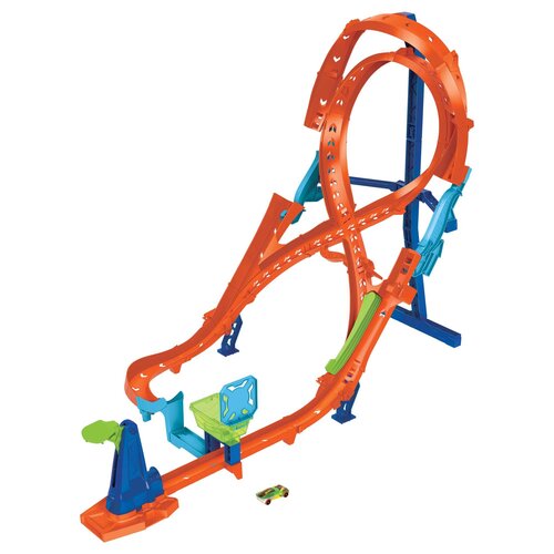 Трек Hot Wheels Action Vertikaler 8er-Kurvensprung HMB15 оранжевый/синий