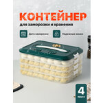 Контейнер для заморозки пельменей, Shiny Kitchen, Емкость для заморозки продуктов/ Лоток для полуфабрикатов - изображение