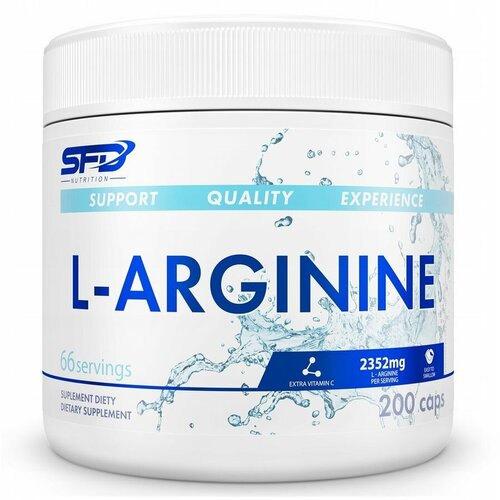 L-аргинин 2352мг, таурин и витамин С, 200 капсул