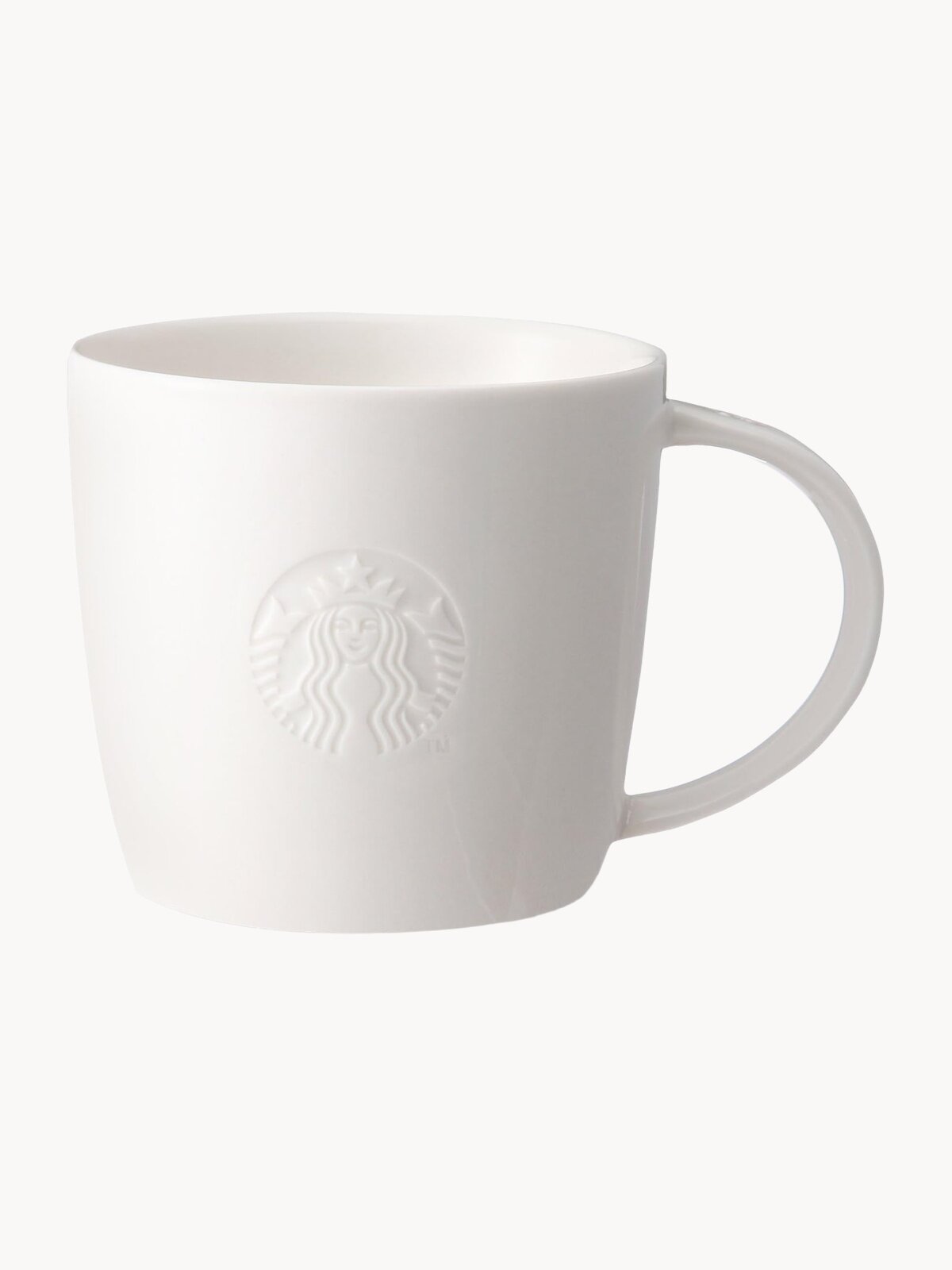 Кружка Starbucks "T", белого цвета, керамическая, объем 355 мл